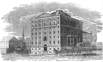 The Exchange Coffee House in Boston, where Tromelle and Girard taught and exhibited cane defense